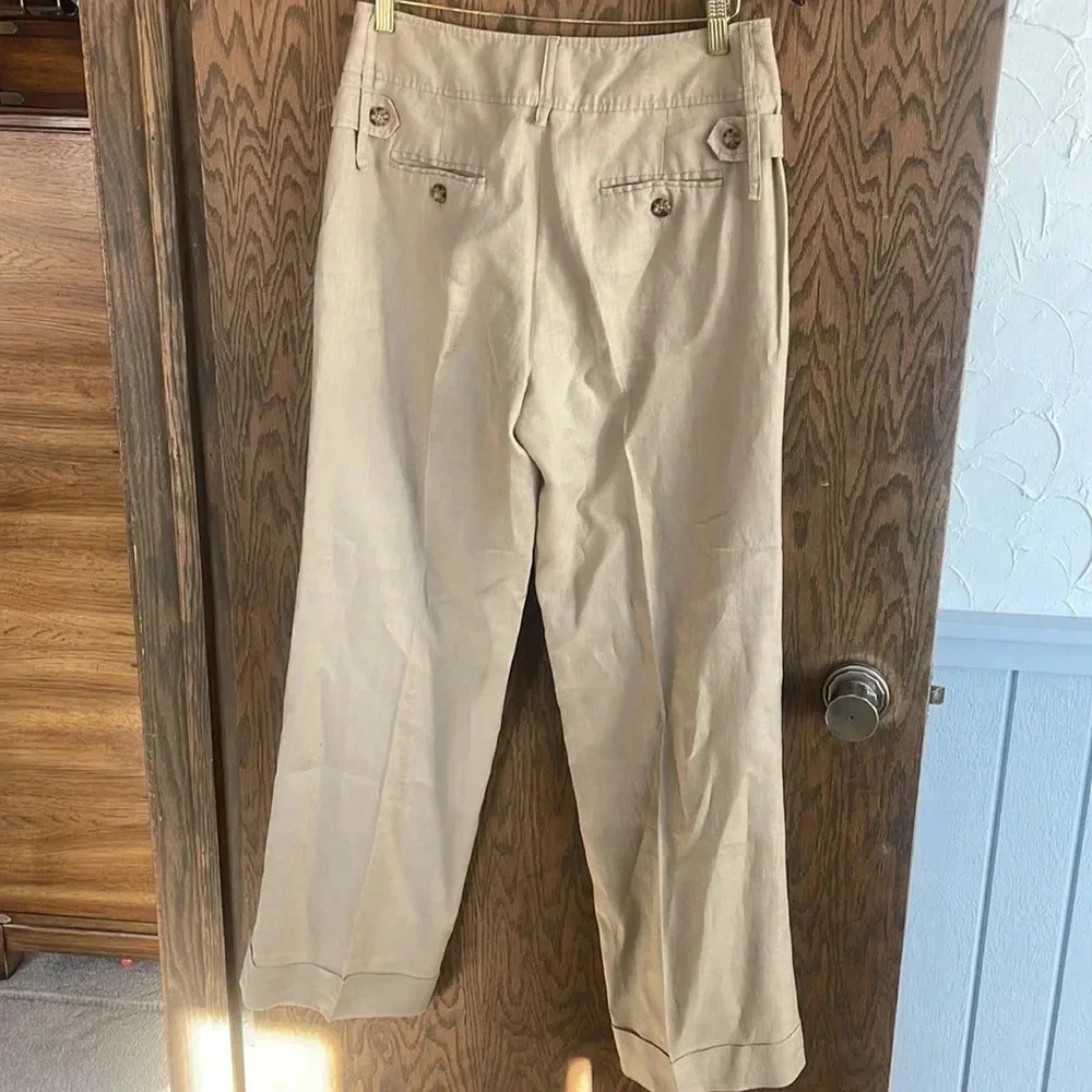 Tan Martha B Linen Pant ^ - Picture 4 of 7